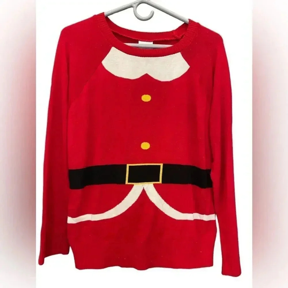 L.O.L. Vintage Women’s XL Santa Clause Christmas Party sweater‎
